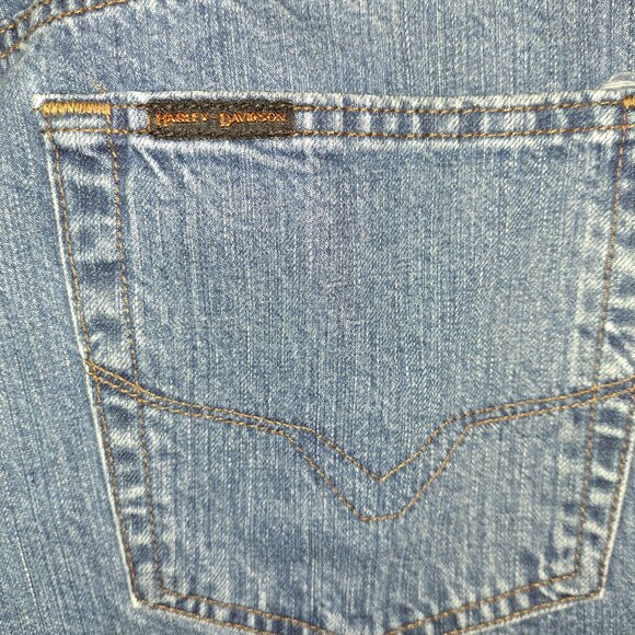 Men's Harley-Davidson Original Straight Jean - Medium Indigo Stone Wash 36x36 - Picture 12 of 16